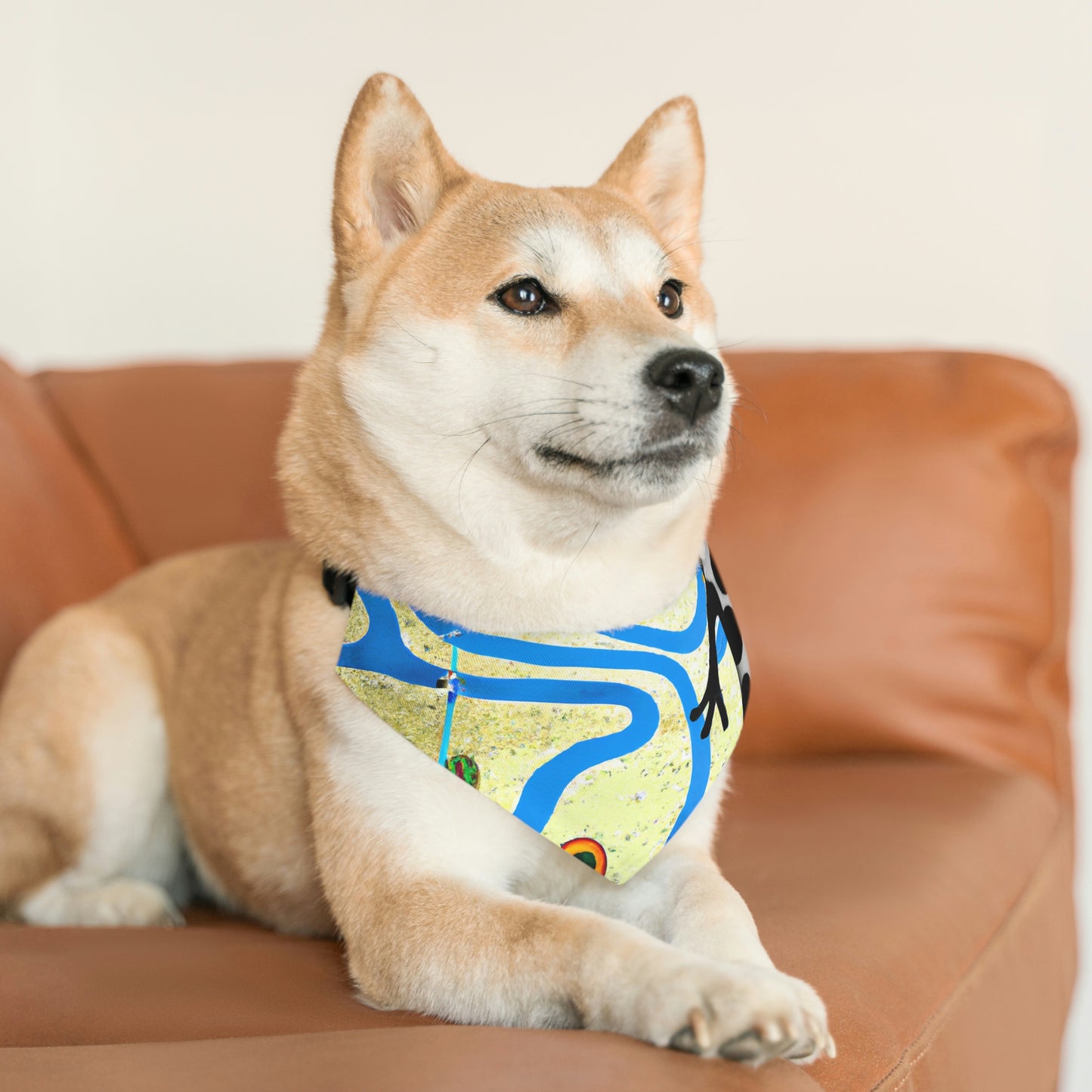 "El viaje a casa de un perro perdido" - El collar de bandana para mascota alienígena