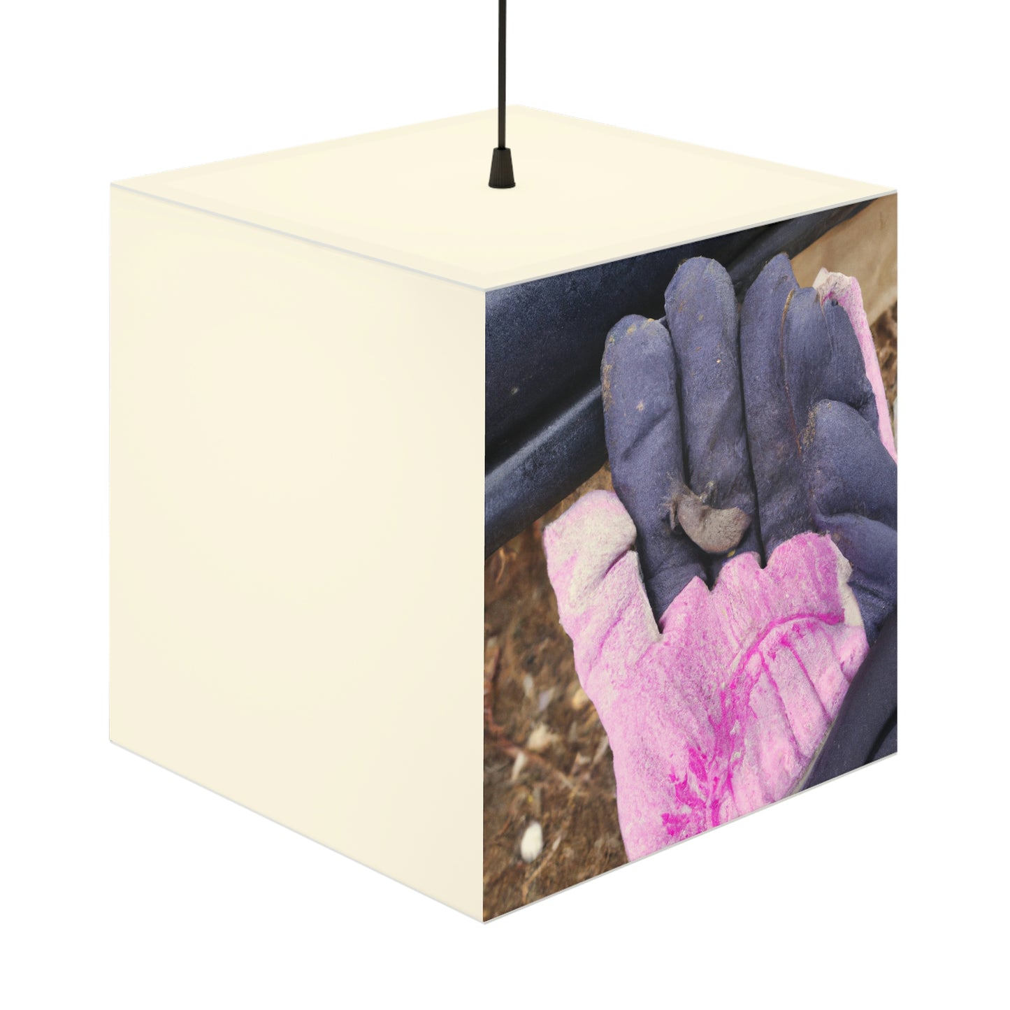 "A Tiny Home in an Old Glove" - ​​Die Alien Light Cube Lampe