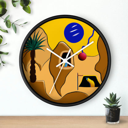 "Desert Mirage: The Forgotten Oasis" - The Alien Wall Clock