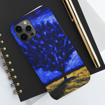 "A Lone Blue Tree in the Moonlight Field" - The Alien Tough Phone Cases