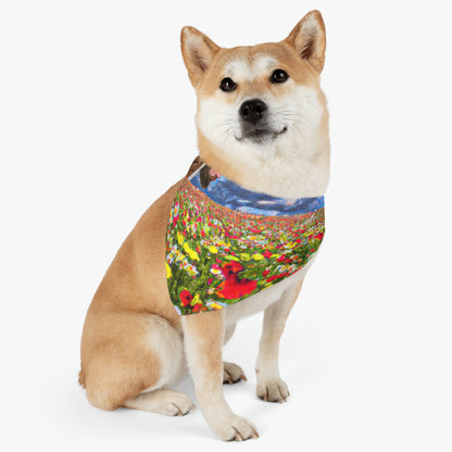 "A Blissful Tour of Floral Splendor" - The Alien Pet Bandana Collar