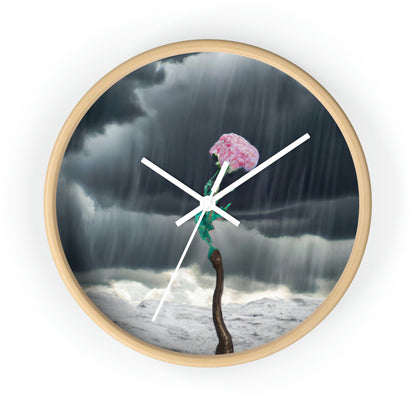 "Aight Against the Storm: The Story of a Lonely Flower" - The Alien Wall Clock