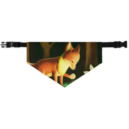 "The Gem-Seeking Fox in the Enchanted Forest" - The Alien Pet Bandana Collar