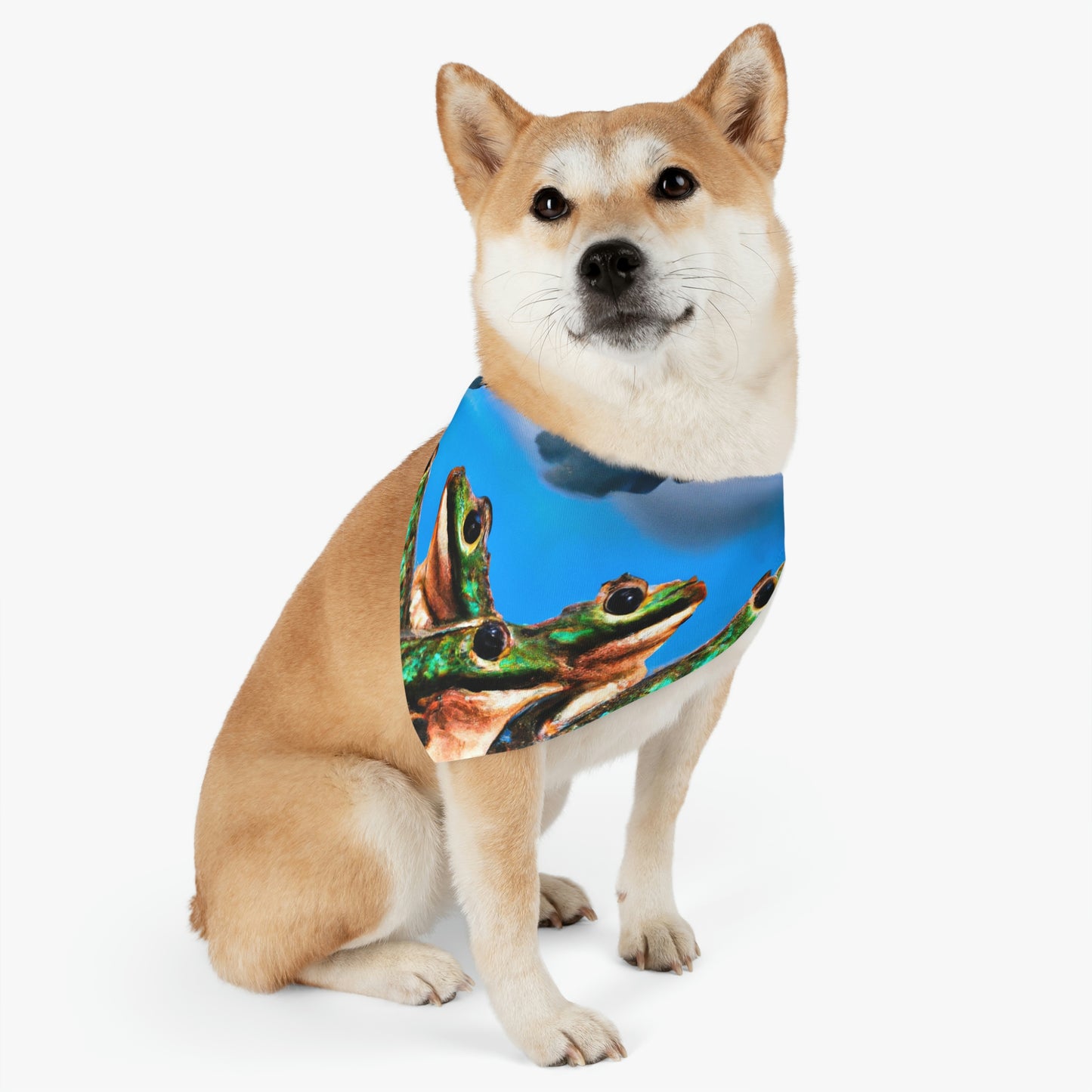 "Un coro de ranas en la tormenta" - The Alien Pet Bandana Collar