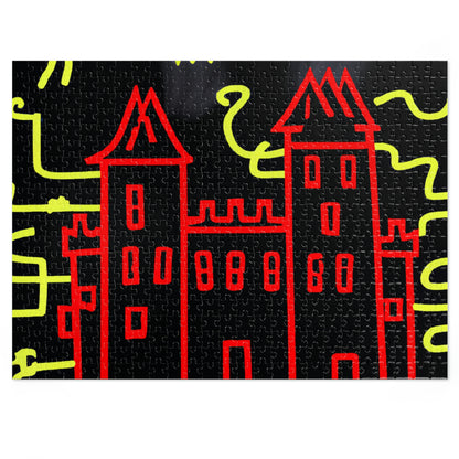 "A Haunted Shadow: The Dark Secrets of the Old Castle on a Gloomy Night" - The Alien Jigsaw Puzzle