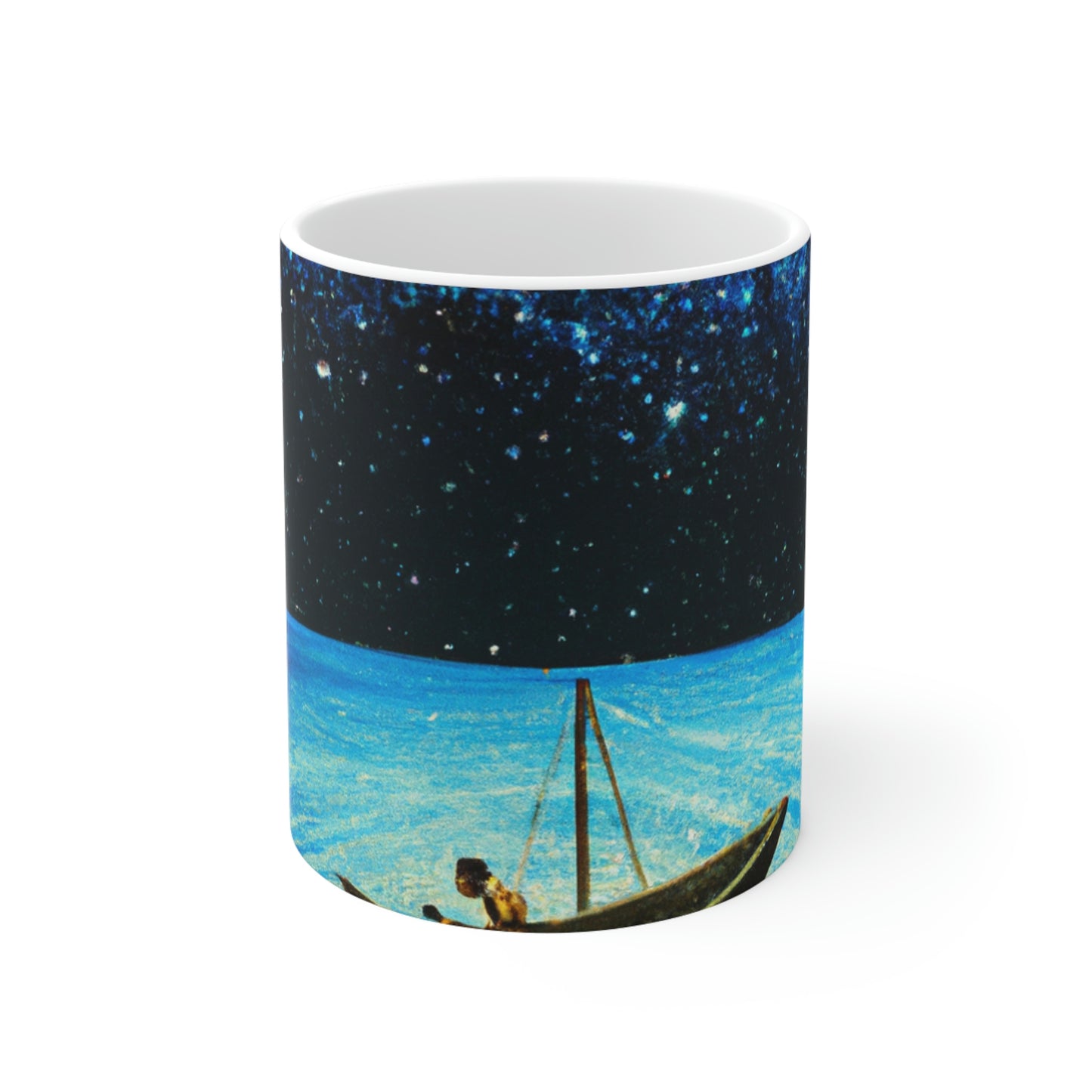 "Un viaje a la luz de las estrellas". - La Taza de Cerámica Alienígena 11 oz