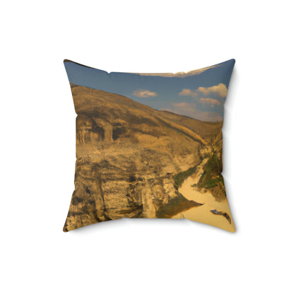 "Feline Flight Over the Grand Gulch" - The Alien Square Pillow