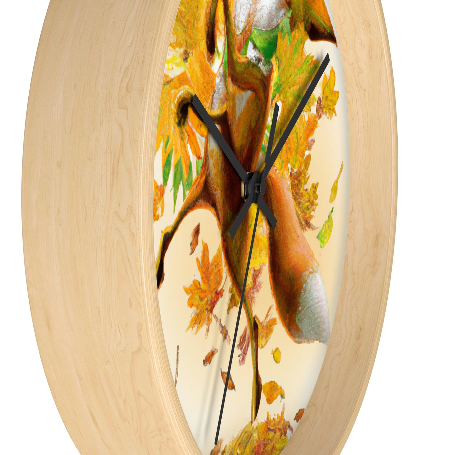 "Autumnal Adventure: A Fox's Mischief" - The Alien Wall Clock