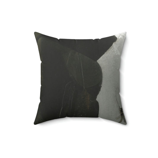 "Ghostly Cobwebs in the Ruins" - The Alien Square Pillow