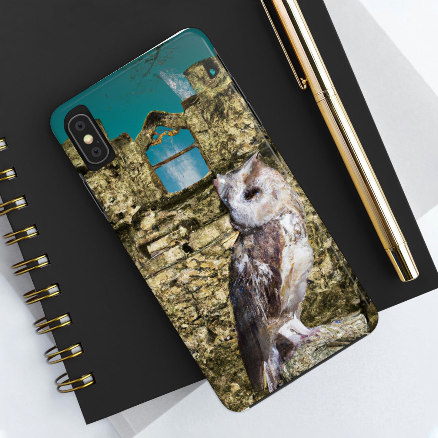 "A Sentinal Among Ruins: An Unstirred Owl's Perch" - The Alien Tough Phone Cases