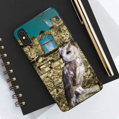 "A Sentinal Among Ruins: An Unstirred Owl's Perch" - Die Alien Tough Phone Cases