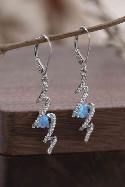 Twisted Opal Drop Earrings