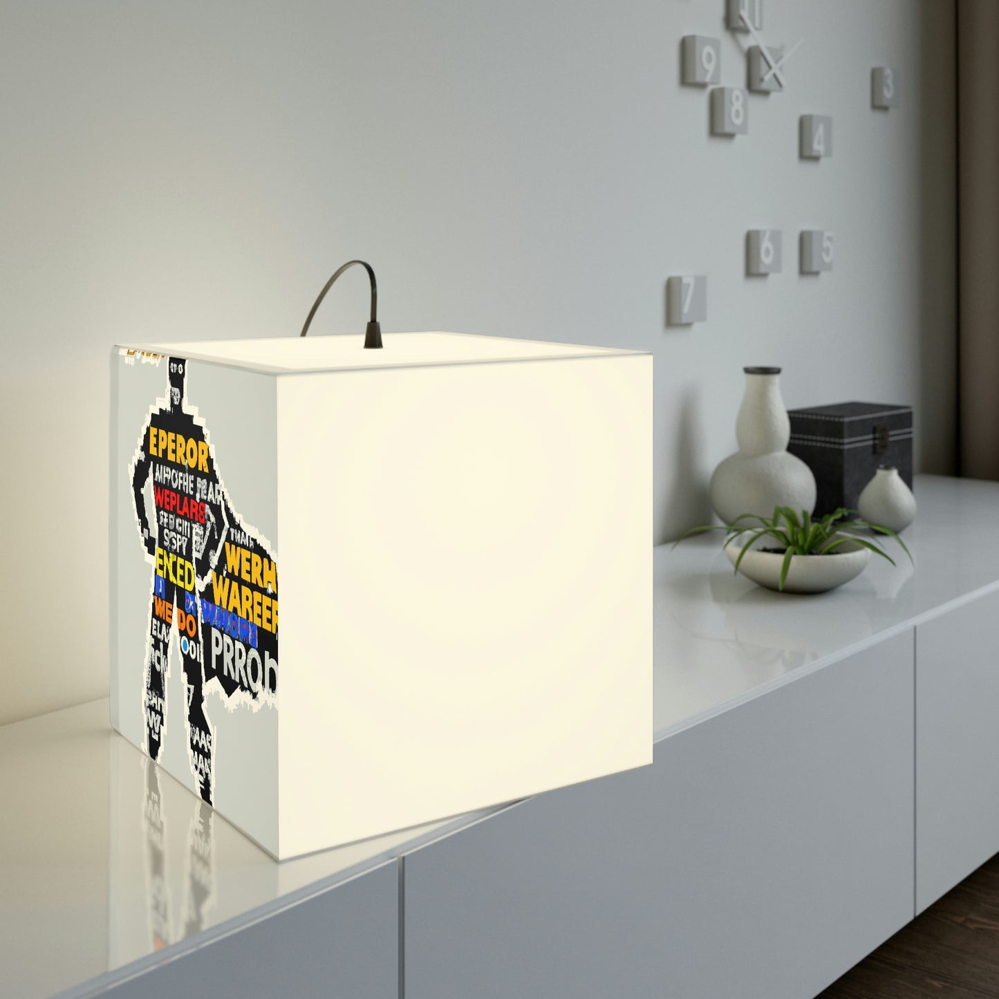 Superhero Word Pop Art - The Alien Light Cube Lamp