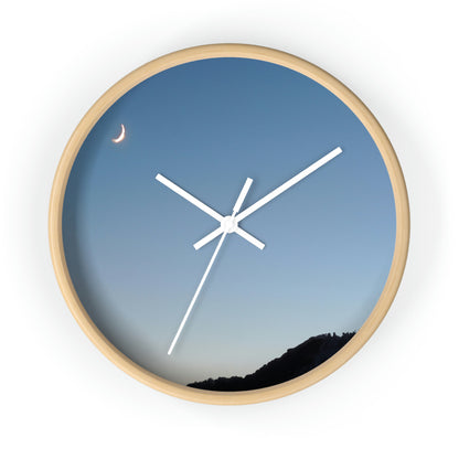 The Crescent Moon in Winter's Shadow - The Alien Wall Clock