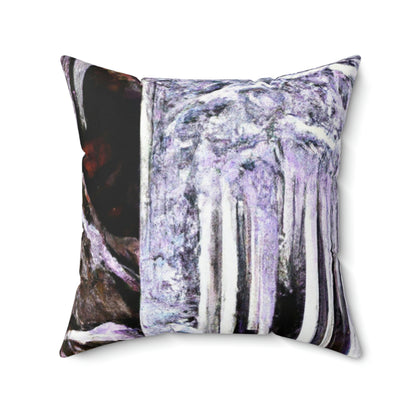 "Frost-Tipped Falls of Glistening Grief" - The Alien Square Pillow