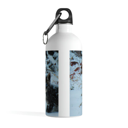 "Brave Kitten in the Frozen Storm" - The Alien Stainless Steel Water Bottle