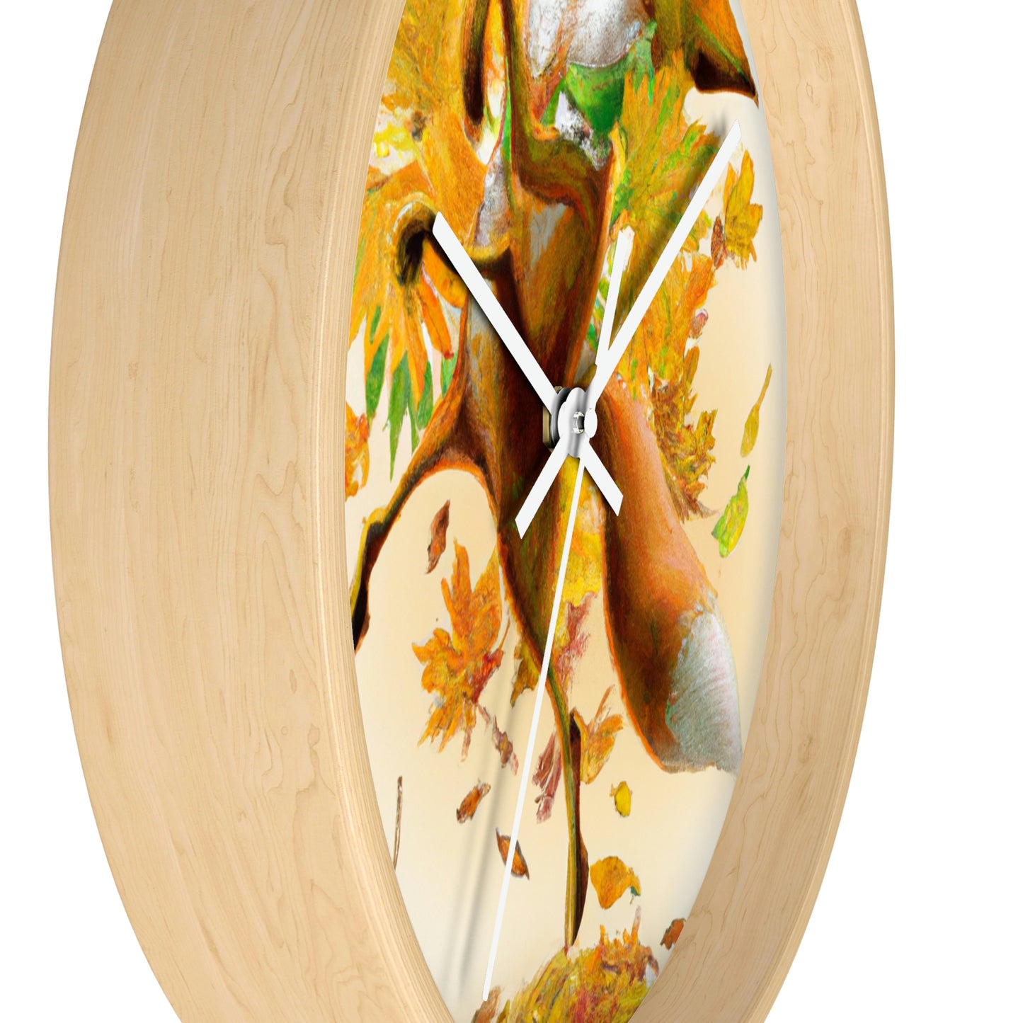 "Autumnal Adventure: A Fox's Mischief" - The Alien Wall Clock