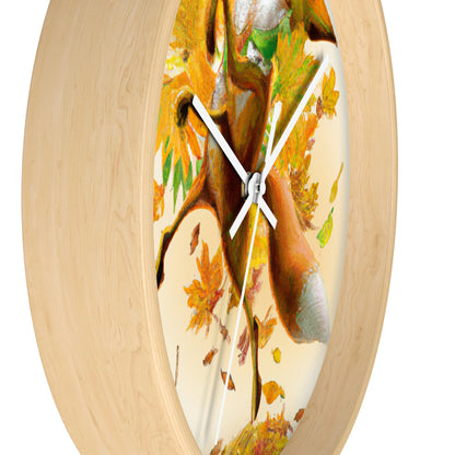 "Autumnal Adventure: A Fox's Mischief" - The Alien Wall Clock