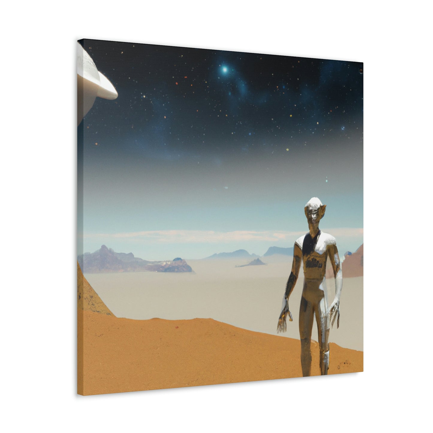 "Auf der Suche nach einem neuen Zuhause: Die Reise des einsamen Aliens" - The Alien Canva