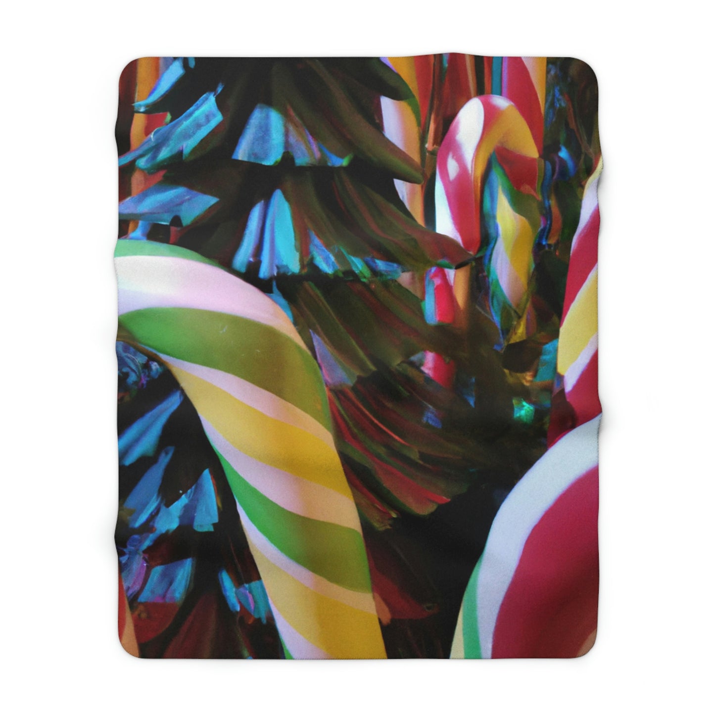 "Candy Cane Wonderland" - The Alien Sherpa Fleece Blanket