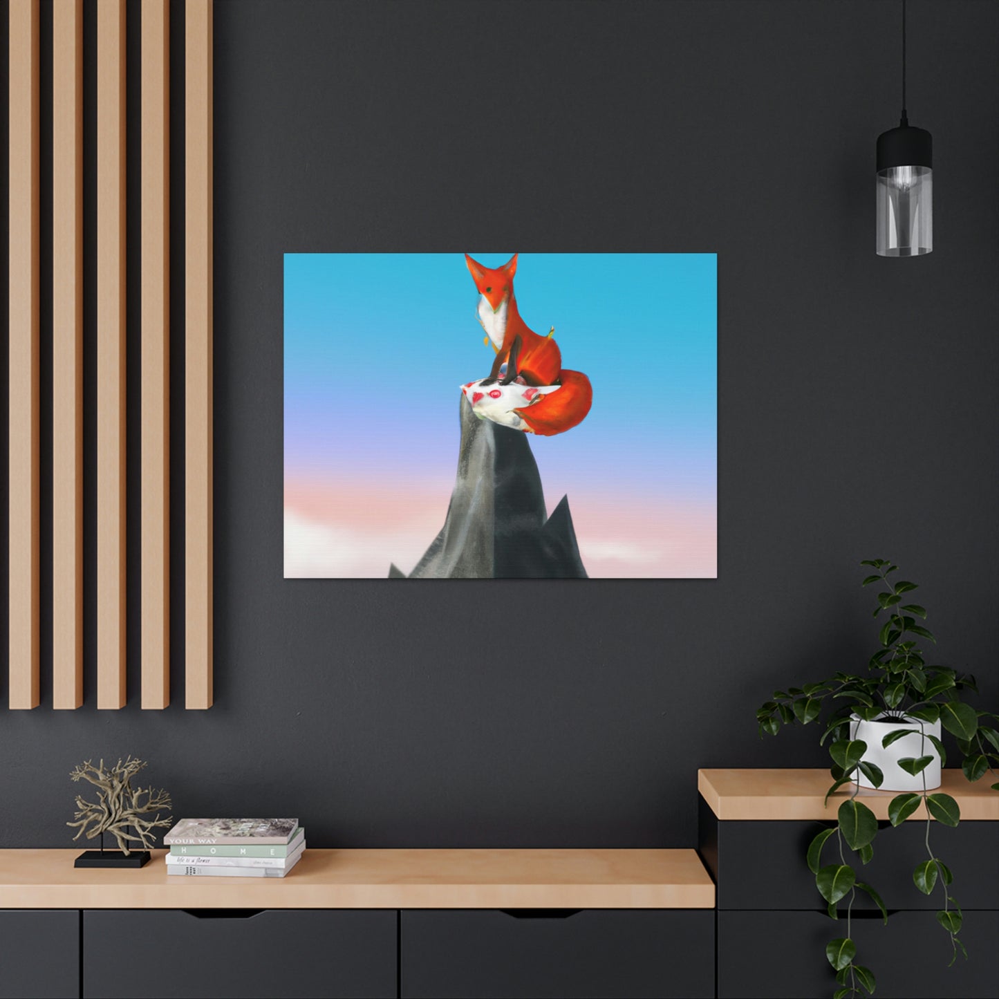 Der Fuchs, der auf dem Berg gipfelt - The Alien Canva