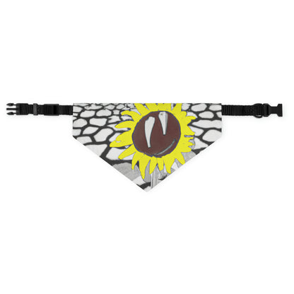 "A Sunflower Withering on a Parched Field" - The Alien Pet Bandana Collar