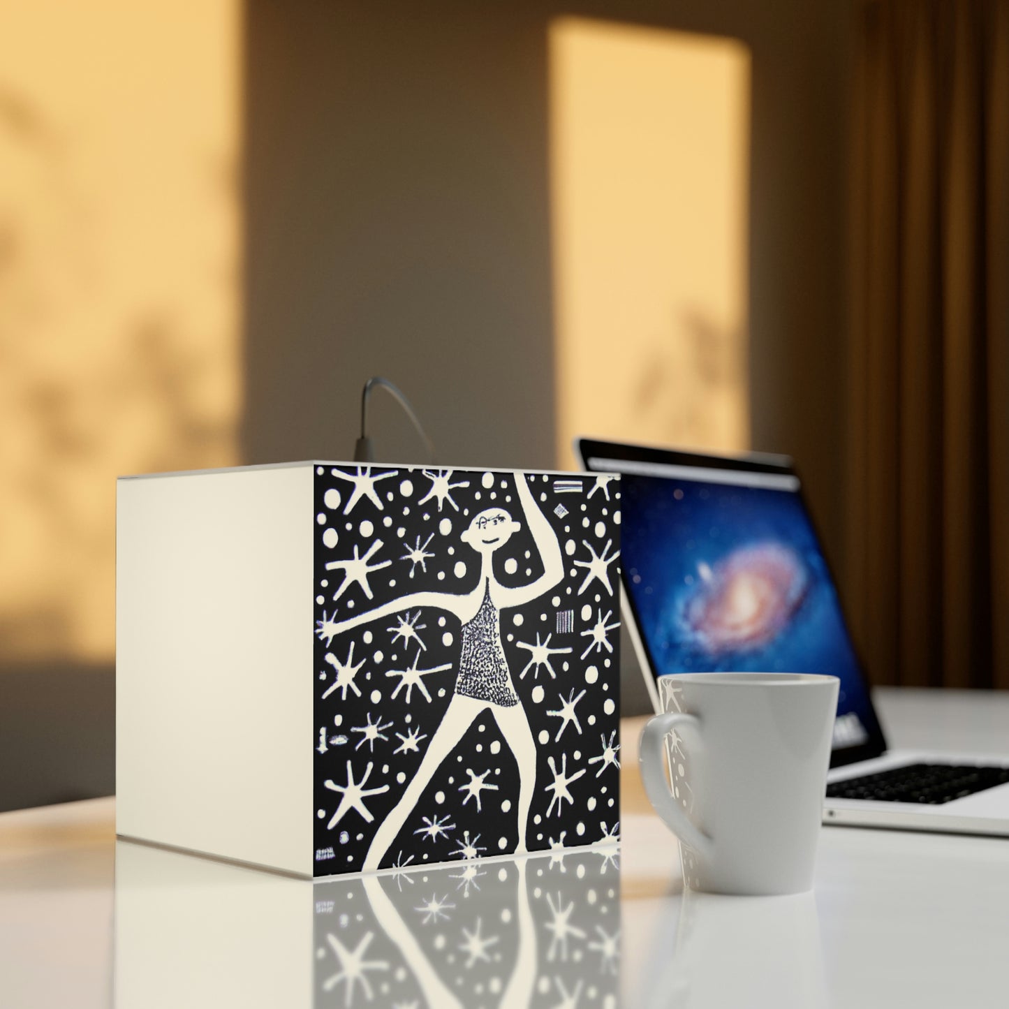 "Dancing Among the Galactic Light" - The Alien Light Cube Lamp