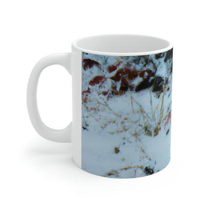 "Brave Kitten in the Frozen Storm" - The Alien Ceramic Mug 11 oz