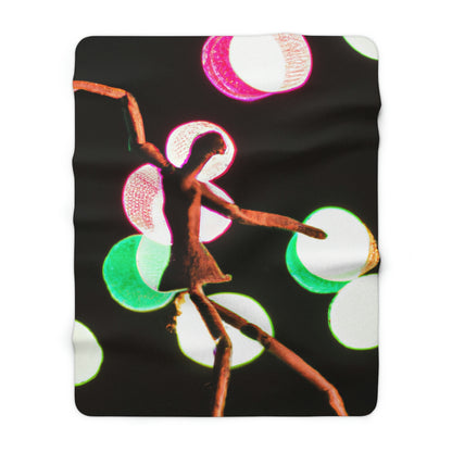 "Dancing in a Starry Shower". - The Alien Sherpa Fleece Blanket