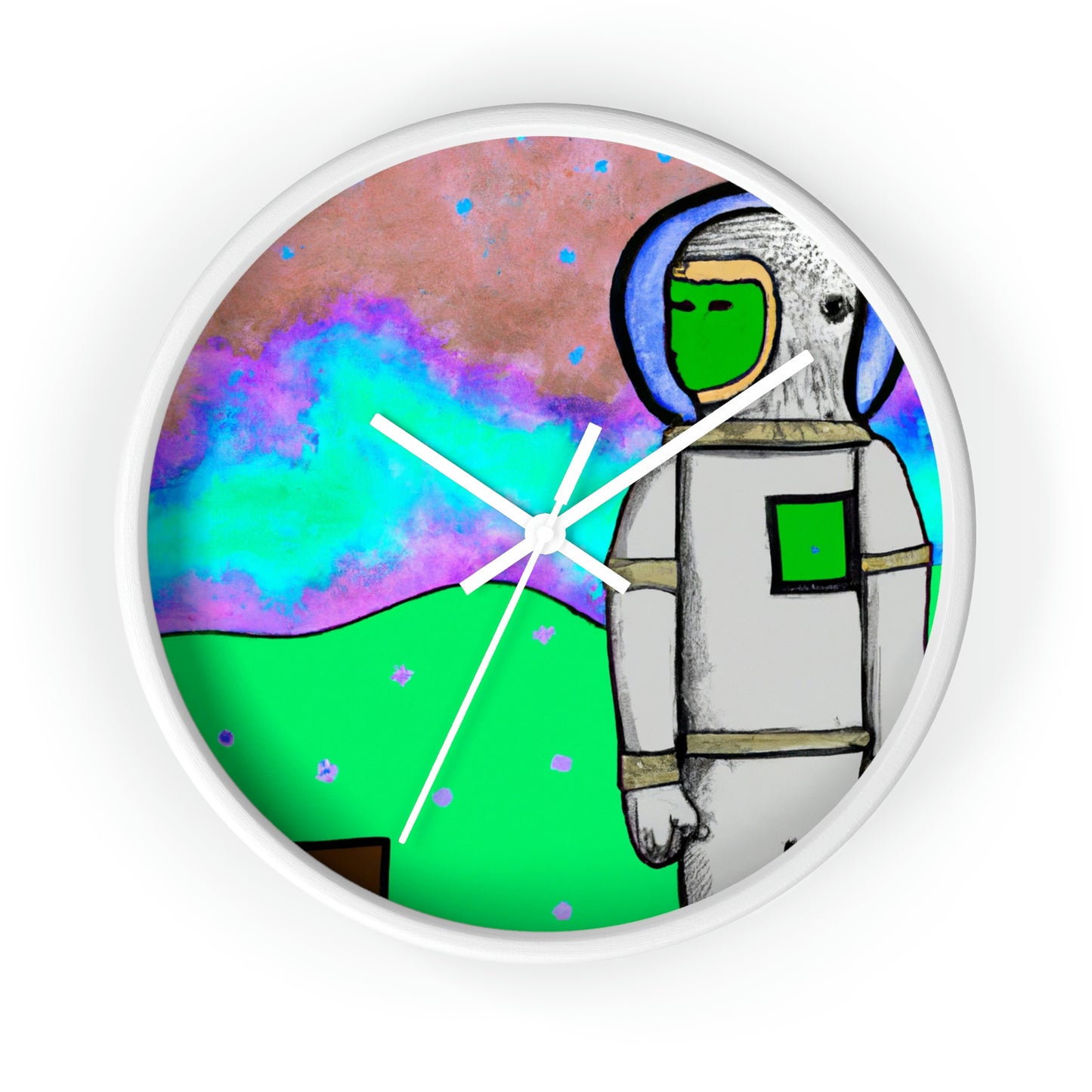 "Alone in the Alien Sky" - Die Alien-Wanduhr