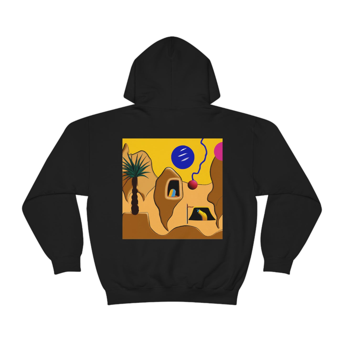 "Desert Mirage: The Forgotten Oasis" - La sudadera con capucha extraterrestre unisex