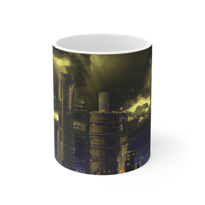 The Utopian Citadel in the Dystopian Tempest - The Alien Ceramic Mug 11 oz