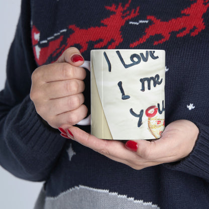 "A Pizza-Loving Love Letter" - The Alien Ceramic Mug 11 oz