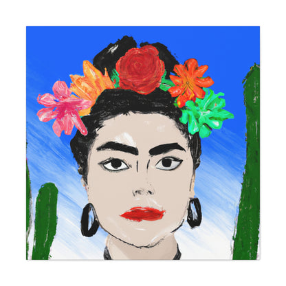 „Feurige Frida: Eine mexikanische Ikone mit farbenfroher Kultur malen“ – The Alien Canva