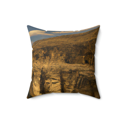 "Feline Flight Over the Grand Gulch" - The Alien Square Pillow