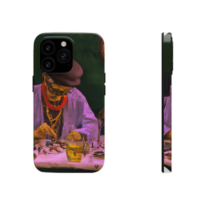 "Ein Meister des Ausbesserns: Ein älterer Uhrmacher, der eine antike Uhr restauriert" - The Alien Tough Phone Cases