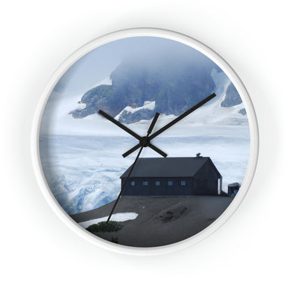 "Frozen Fears: A Haunted Glacier House" - The Alien Wall Clock