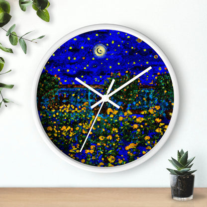 "A Midnight Celebration in Grandma's Garden" - The Alien Wall Clock