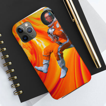 "Journeying in the Burning Orange Galaxy" - The Alien Tough Phone Cases