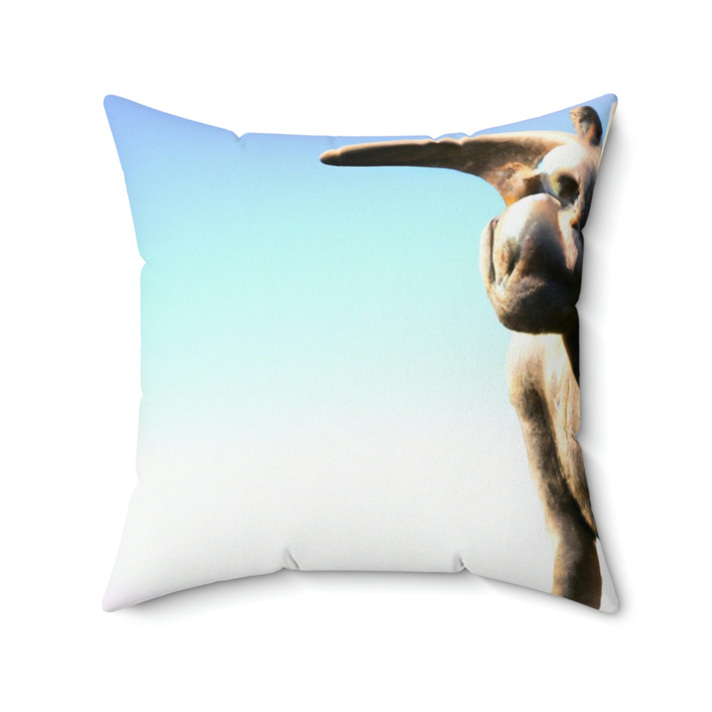 "Alone on the Hilltop: The Tale of a Solitary Gargoyle" - The Alien Square Pillow