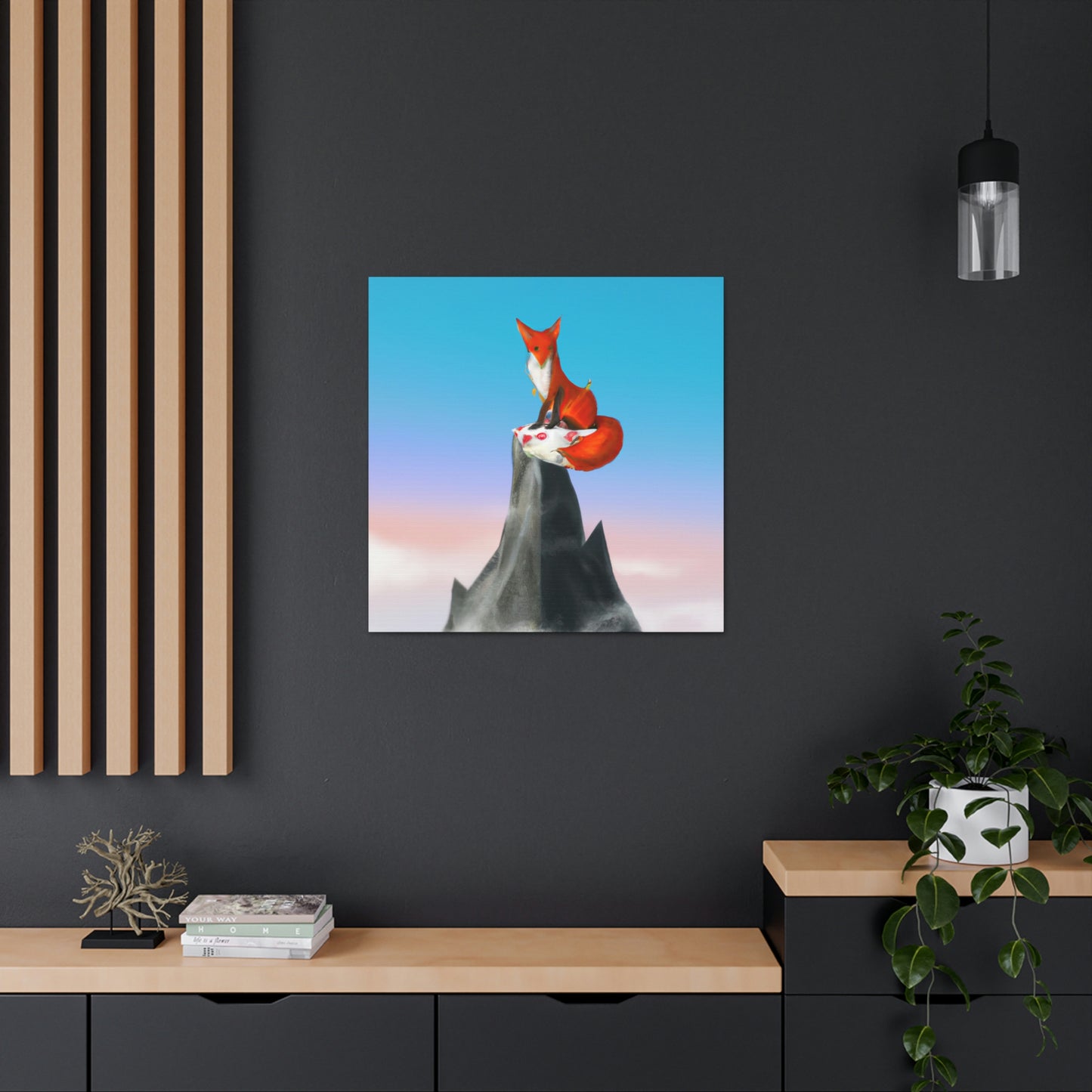 Der Fuchs, der auf dem Berg gipfelt - The Alien Canva