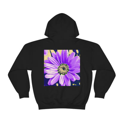 Lila Blütenblätter knallen: Kreieren Sie eine auffällige Gänseblümchen-Rose-Fusion – The Alien Unisex Hoodie