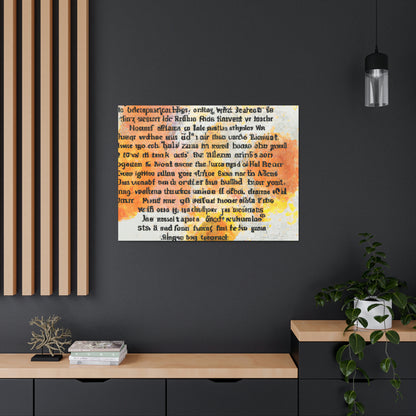 "Poetic Inspiration: An Artistic Expression" - Canvas