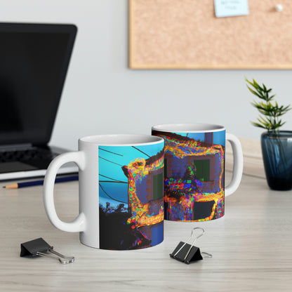 "Magical Illumination: A Summer Solstice Surprise" - The Alien Ceramic Mug 11 oz