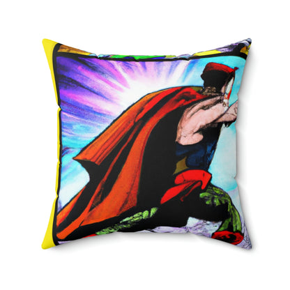 Superhero Showdown! - The Alien Square Pillow