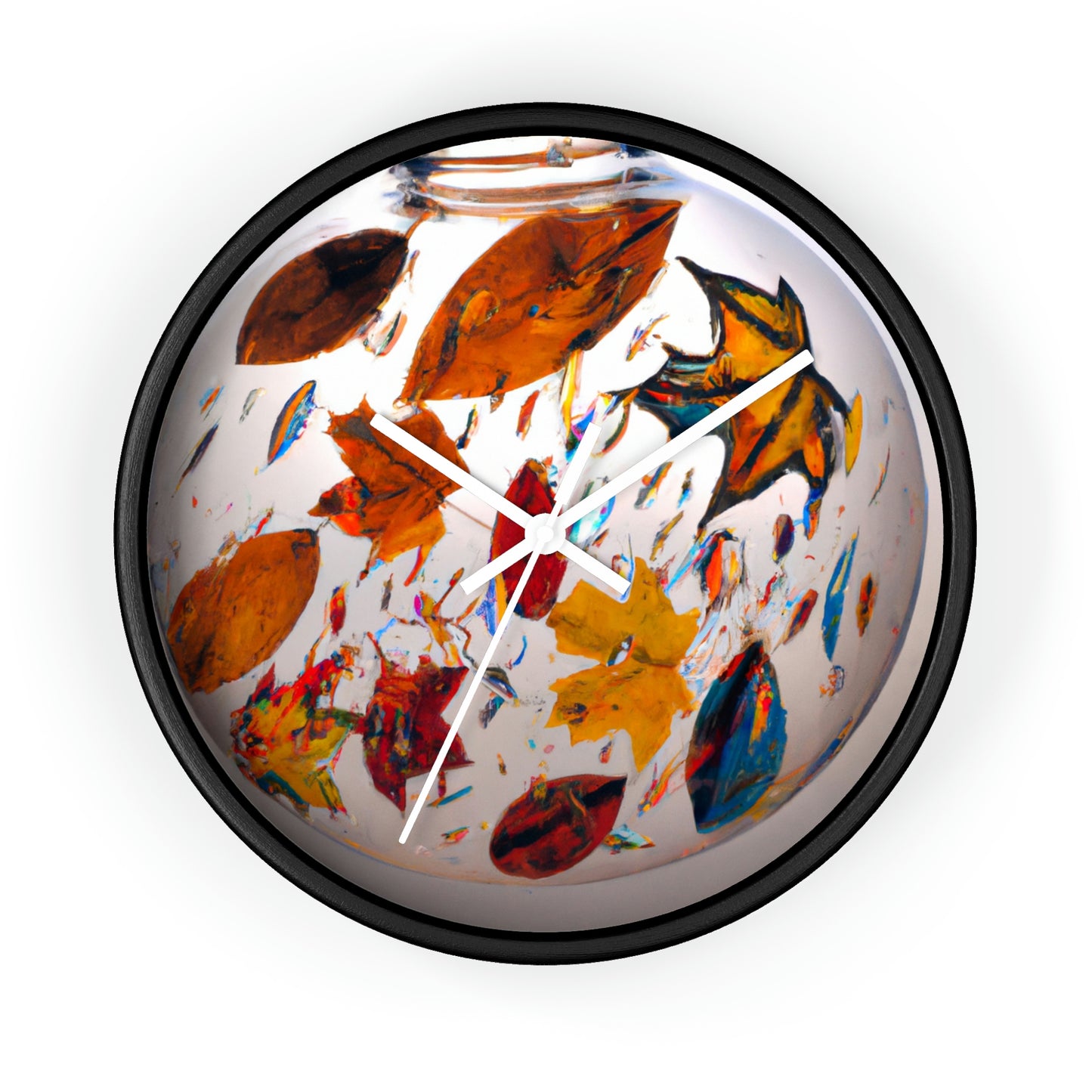 "Autumn in a Glass Globe" - The Alien Wall Clock