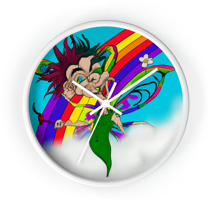 Rainbow Mischief Fairy - The Alien Wall Clock