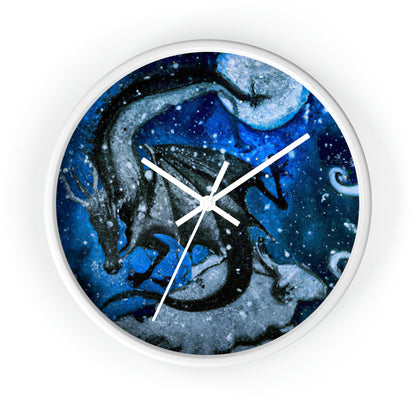 "Frosted Moonlight Dragon" - The Alien Wall Clock