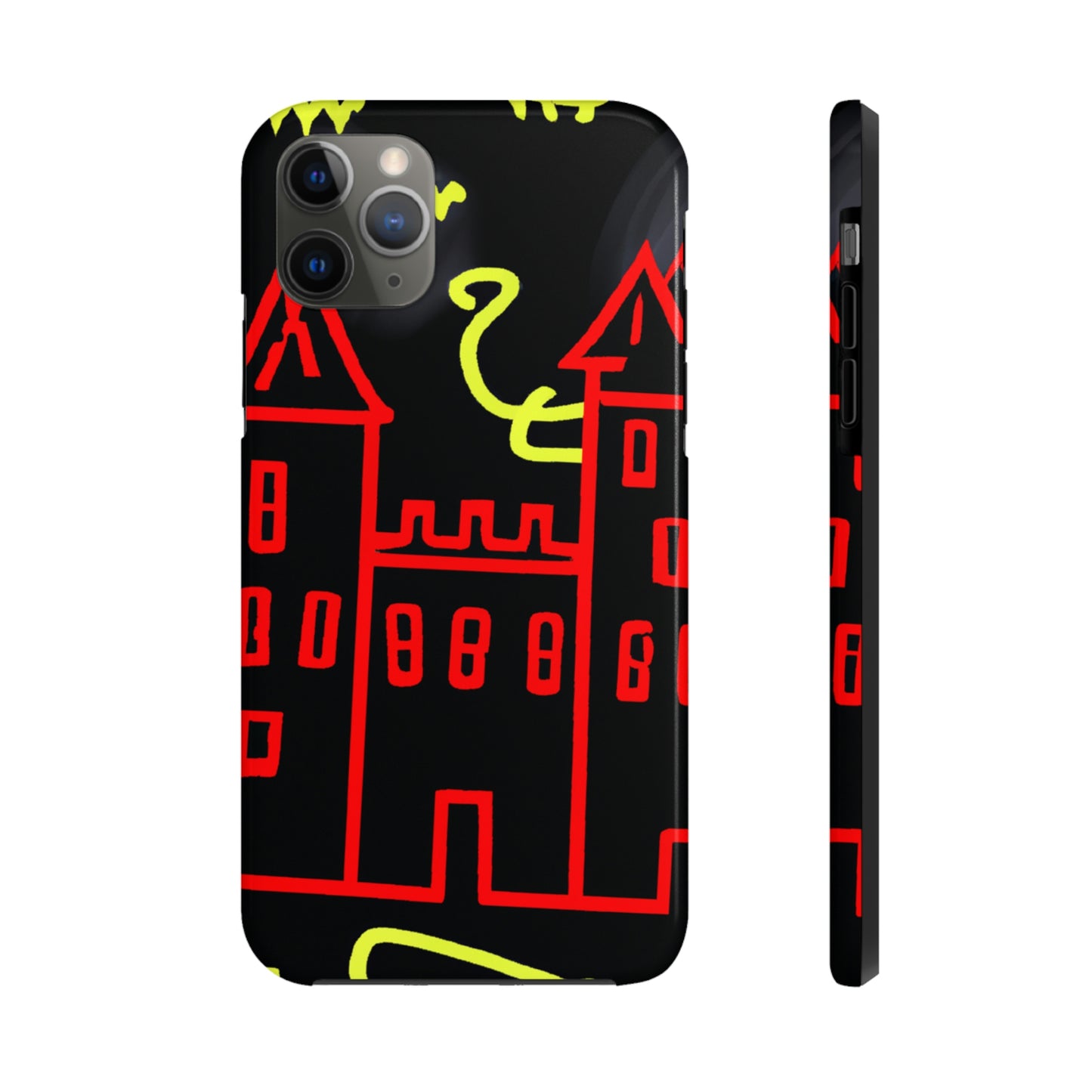 „Ein verwunschener Schatten: Die dunklen Geheimnisse des alten Schlosses in einer düsteren Nacht“ – The Alien Tough Phone Cases