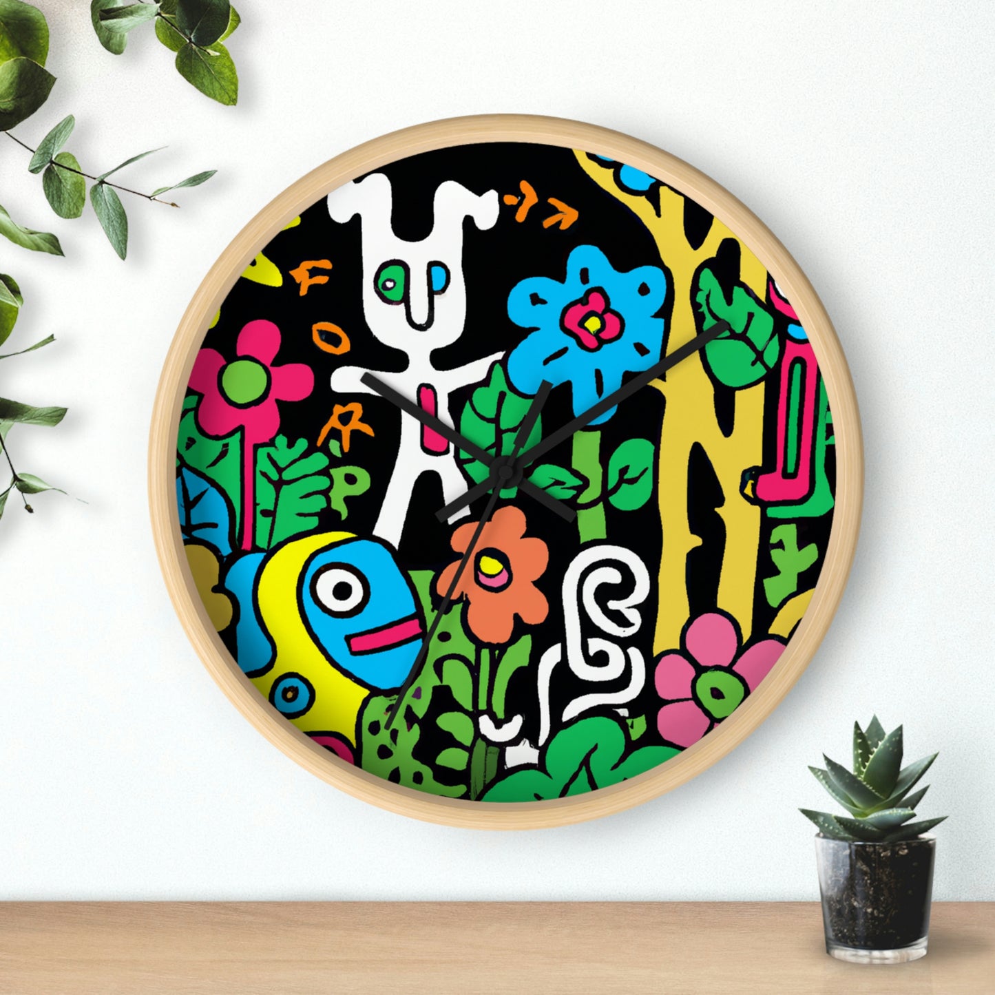 The Enchanted Garden of Wonders. - The Alien Wall Clock